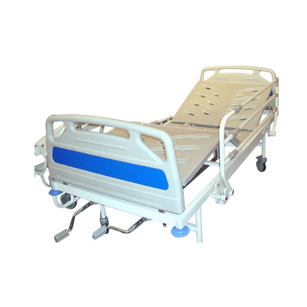 تخت بیمارستانی سه شکن مکانیکی تنظیم ارتفاع کد AB1